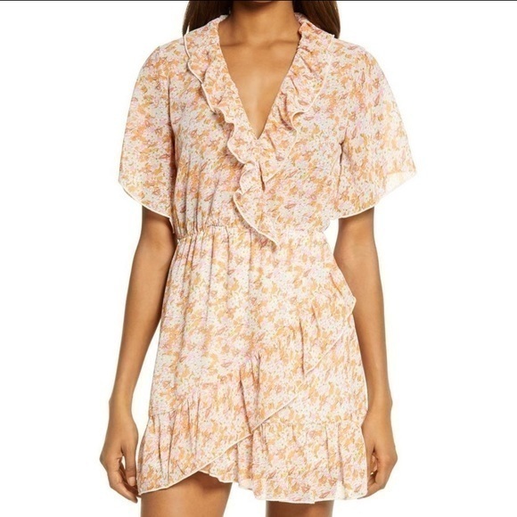 Bishop & Young Floral Ruffle Mini Dress - Picture 1 of 14